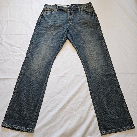 Wrangler Men's Jeans Retro Slim Straight Western Fade Blue Size 38x34 - Picture 1 of 10